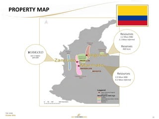 15
TSX: GCM
October 2018
PROPERTY MAP
1.2 Mozs M&I
1.1 Mozs Inferred
Resources
Earn- in Option
with GCM
3.9 Mozs M&I
4.2 Mozs Inferred
Resources
Reserves
660 kozs
 