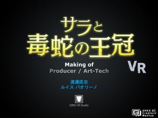 Copyright © GREE, Inc. All Rights Reserved.
渡邊匡志
ルイス パオリーノ
Making of
 
