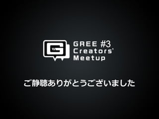 Copyright © GREE, Inc. All Rights Reserved.
ご静聴ありがとうございました
 