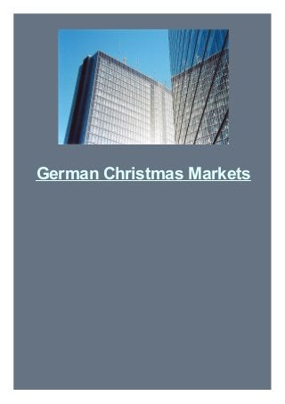 German Christmas Markets

 