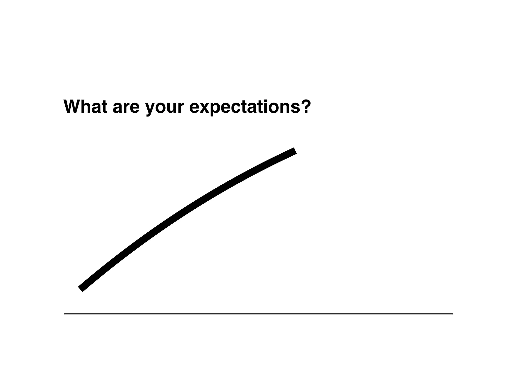 What are your expectations?
 