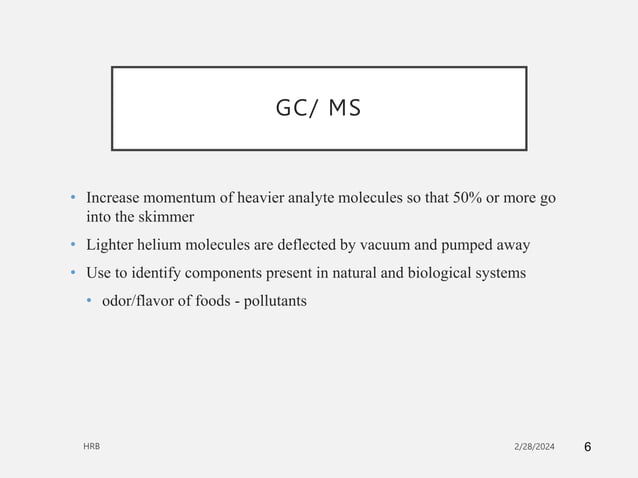 Interfacing Gas Chromatography with Mass Spectroscopy.ppt | Chemistry ...