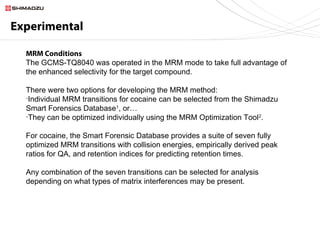 Analysis of Cocaine on Currency using GC-MS/MS | PPT