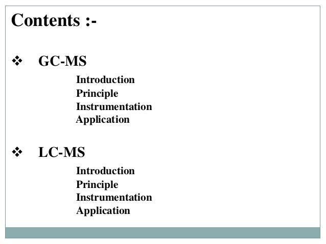 GCMS & LCMS