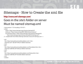 Create XML Sitemaps for SEO | PPT