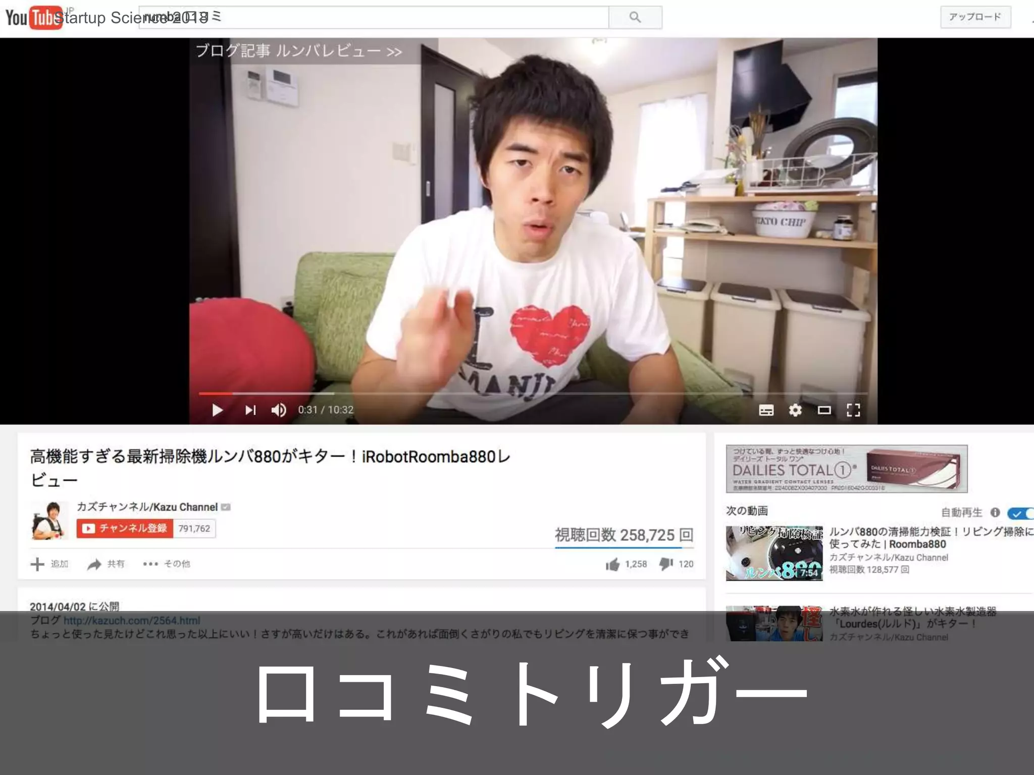 口コミトリガーCopyright 2018 Masayuki Tadokoro All rights reserved
Startup Science 2018
 