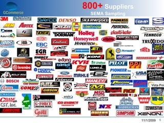 800+ Suppliers
  SEMA Sampling




                  11/1/2009   5
 