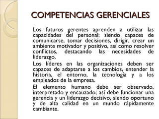 COMPETENCIAS GERENCIALES 10-10-09