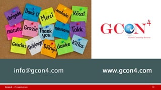 Supporting OCS at ILRI: Advisory firm GCON4 roadmap and agenda 