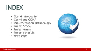 Supporting OCS at ILRI: Advisory firm GCON4 roadmap and agenda 