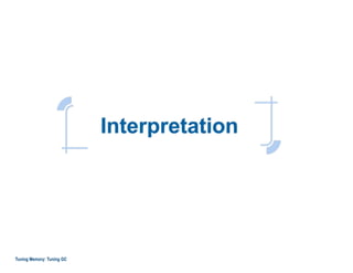 Interpretation
Tuning Memory: Tuning GC
 