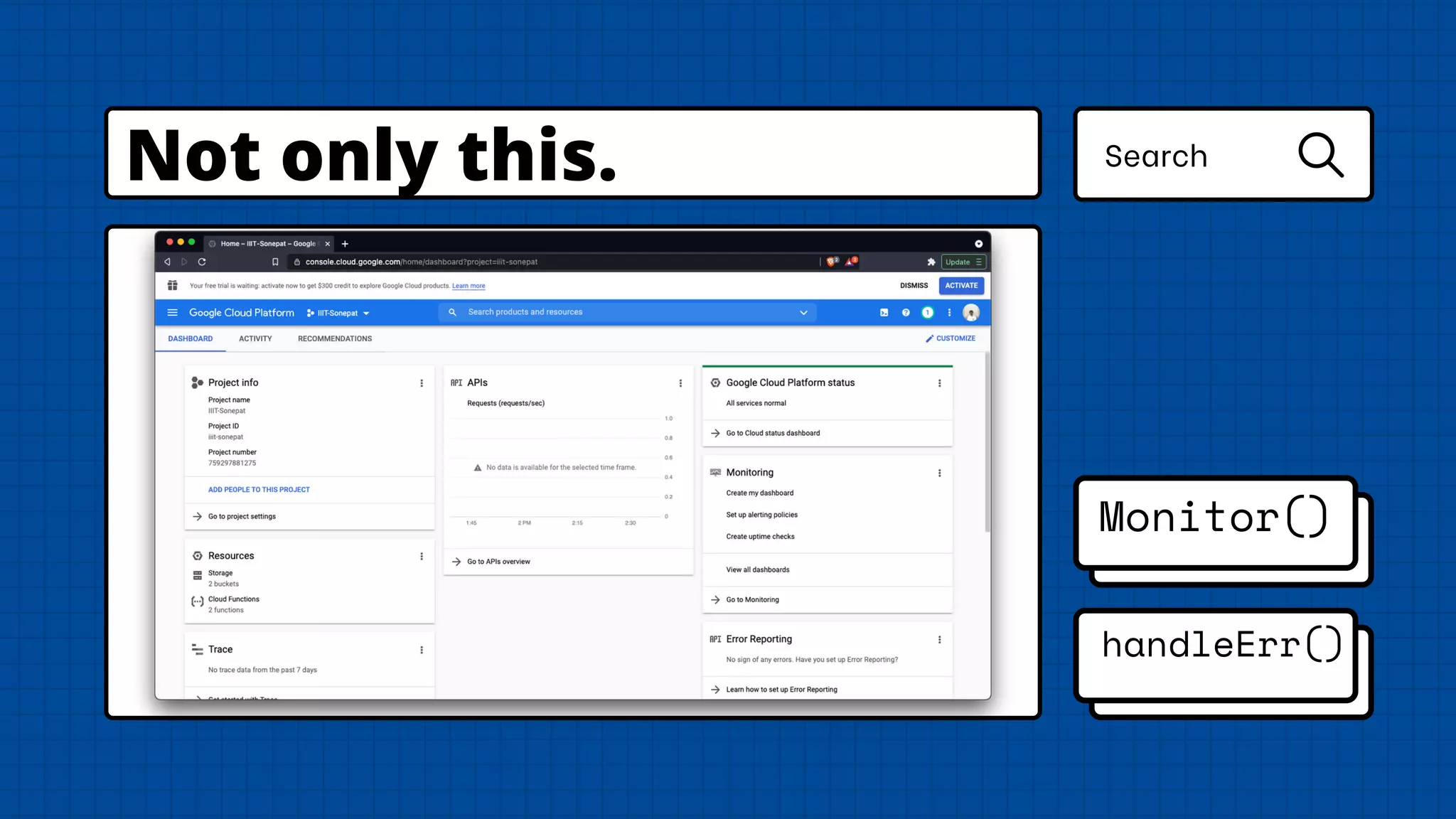 handleErr()
Monitor()
Search
Not only this.