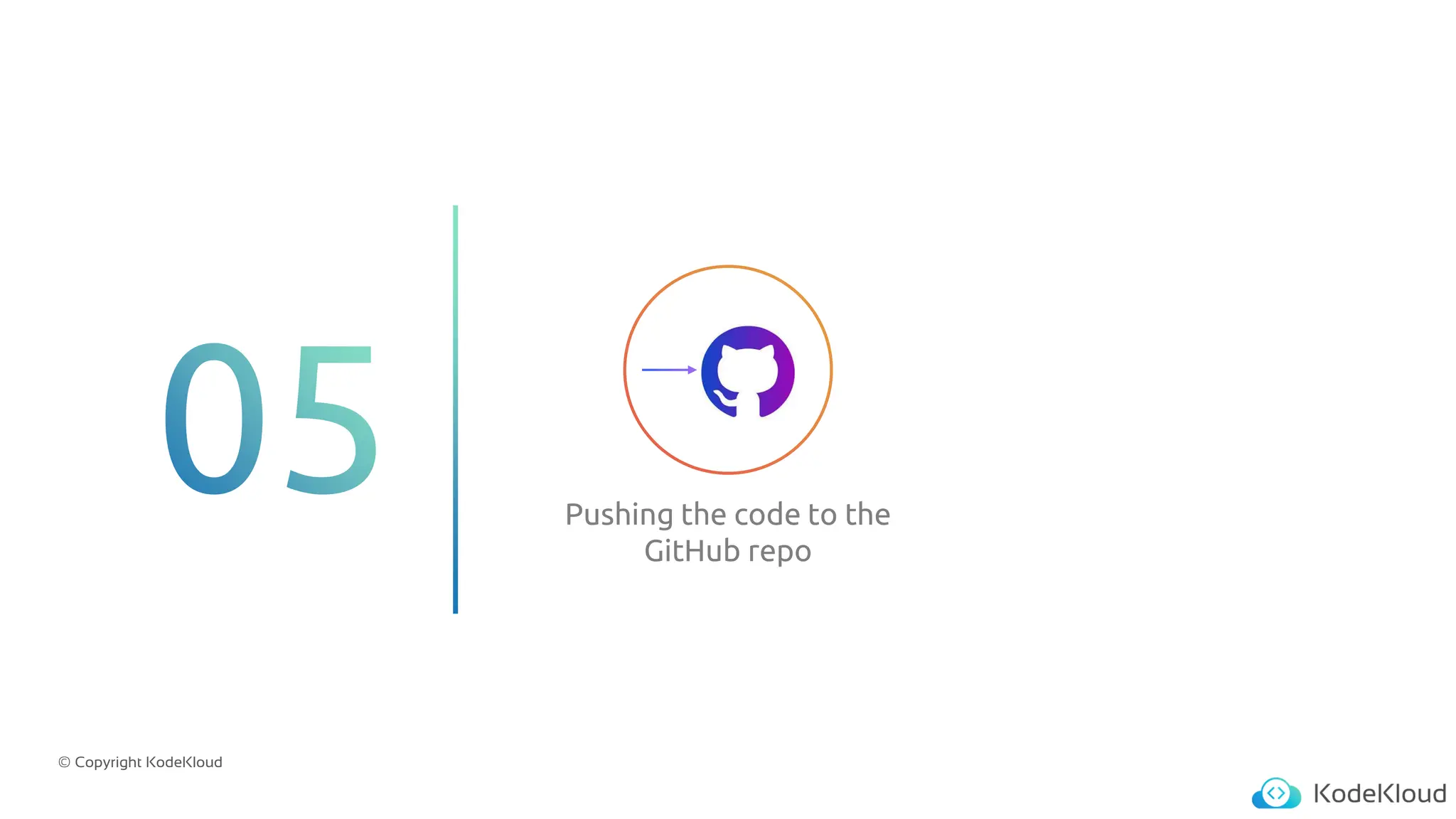© Copyright KodeKloud
Pushing the code to the
GitHub repo
 