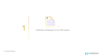 © Copyright KodeKloud
Creating a namespace in our GKE cluster
 