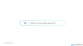© Copyright KodeKloud
What are the steps required?
 