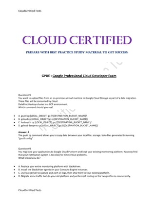 gcp certified developer
