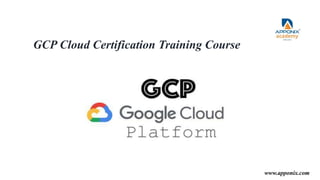 GCP Cloud Certification Training Course
www.apponix.com
 