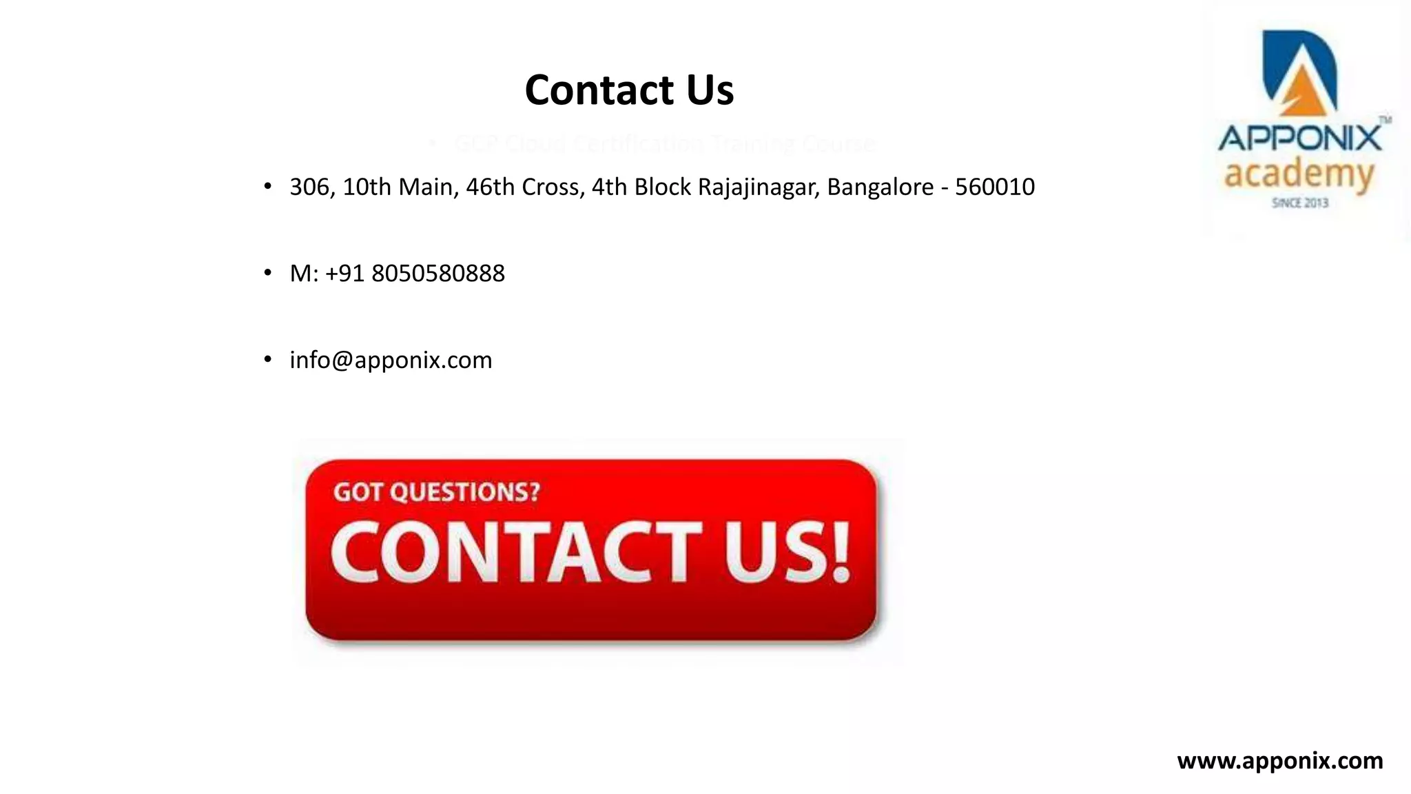 Gcp certification training course PPT