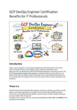 GCP DevOps Engineer Certification Benefits for IT Professionals.docx