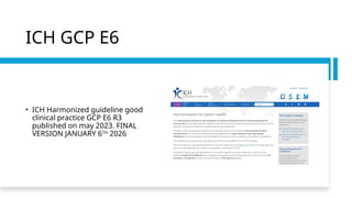Ich Gcp E6 R3 Guidelines.pdf Comprehensive Overview of GCP, Ethics, and NDCT 2026 in Clinical Trials ...