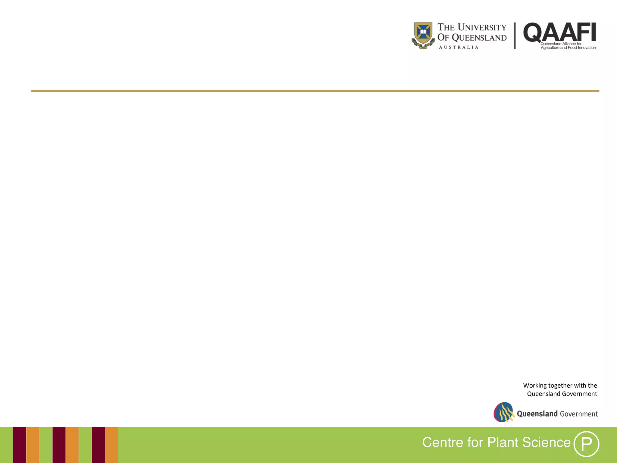 Working together with the
Queensland Government
 