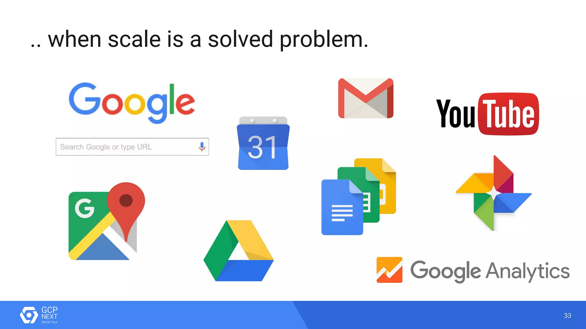 33
.. when scale is a solved problem.
 