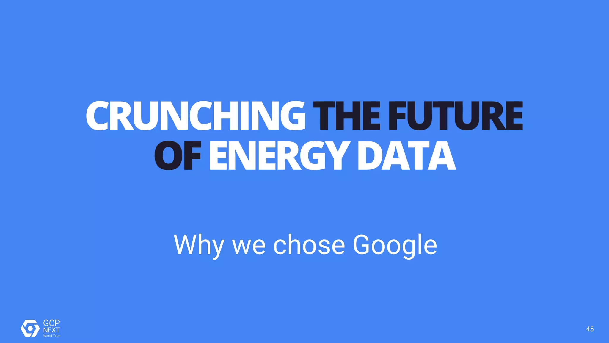 4545
Why we chose Google
 