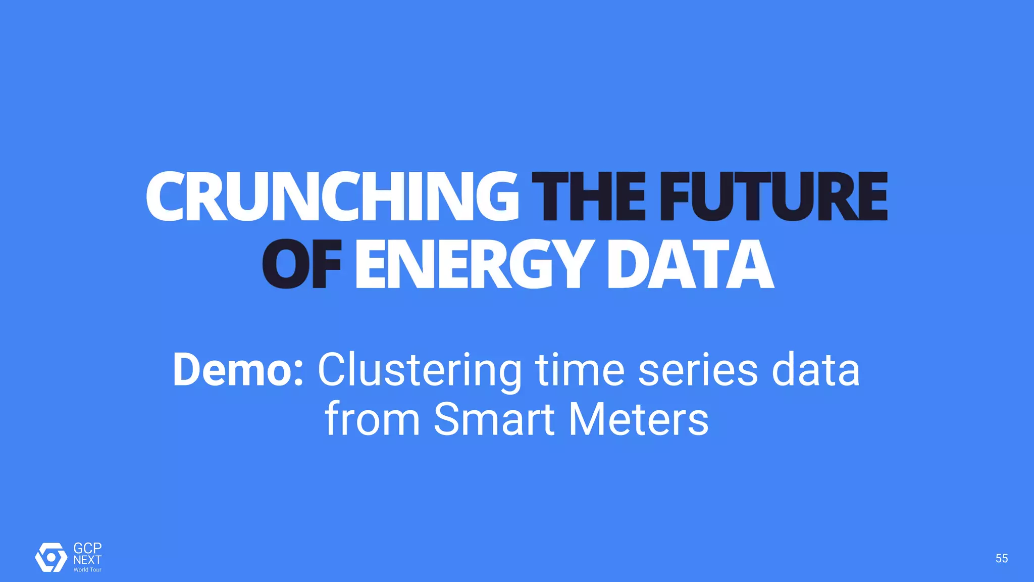 5555
Demo: Clustering time series data
from Smart Meters
 