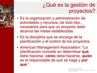 Introducción a la gestión de proyectos | ODP