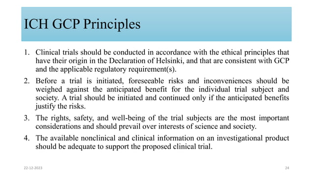 ICH E6 good clinical practice guidelines | PPTX | Pharmaceutical ...