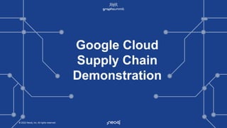 © 2022 Neo4j, Inc. All rights reserved.
© 2022 Neo4j, Inc. All rights reserved.
Google Cloud
Supply Chain
Demonstration
 