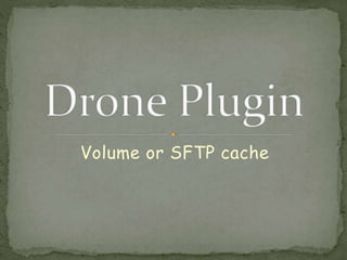 Volume or SFTP cache
 