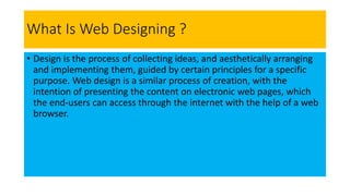 Web designing ppt | PPTX