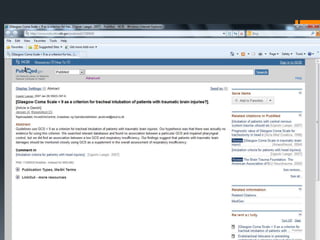 Association with respiratory insufficiency but no association
between a particular GCS and impaired pharyngeal control!
GCS < 9 does not mandate intubation
 