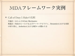 GCS2013 DiGRA Japan ゲームデザイン研究会 MDAフレームワークによるゲーム分析