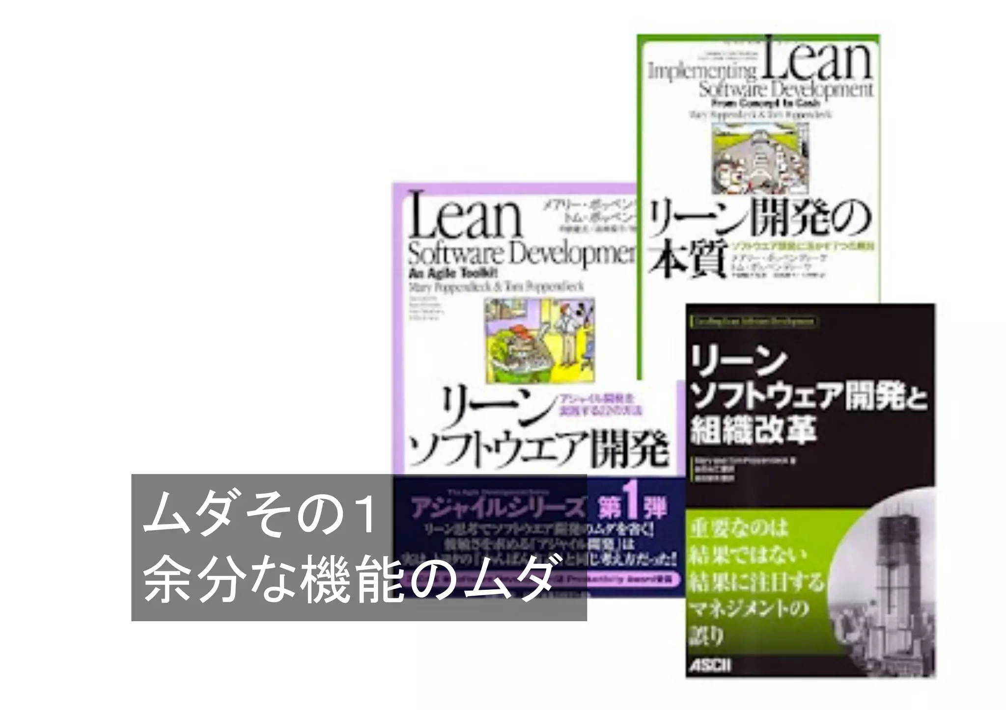 ムダその１	
  
余分な機能のムダ	
 