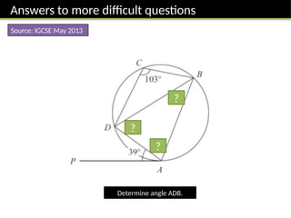 GCSE-CircleTheorems by Dr Frost for reference | PPTX