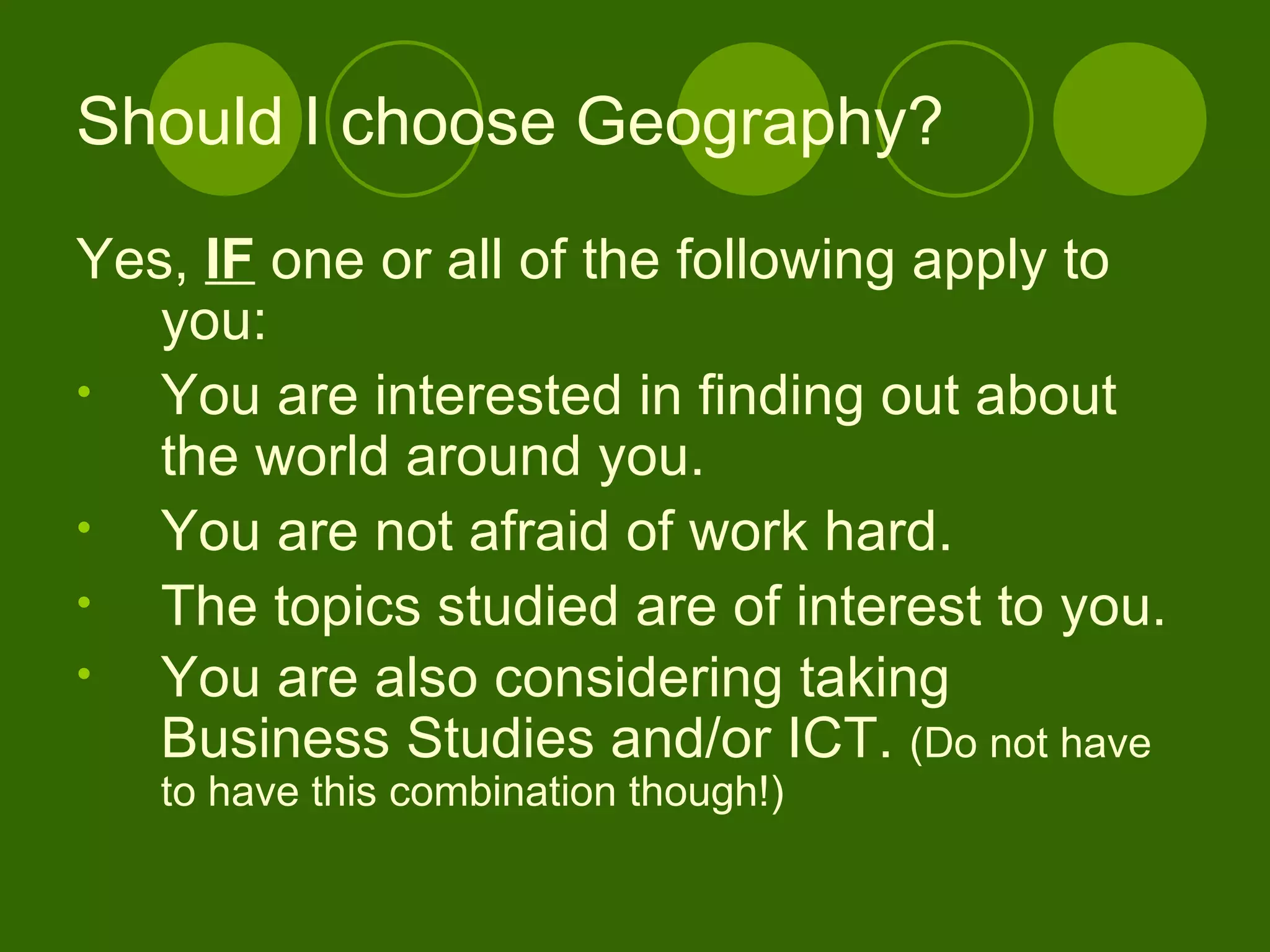 GCSE Geography 2009 Presentation | PPT