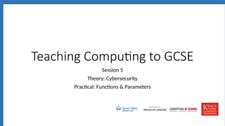 Function Gsce Computing Comprehensive Cybersecurity and Programming Fundamentals for GCSE ...