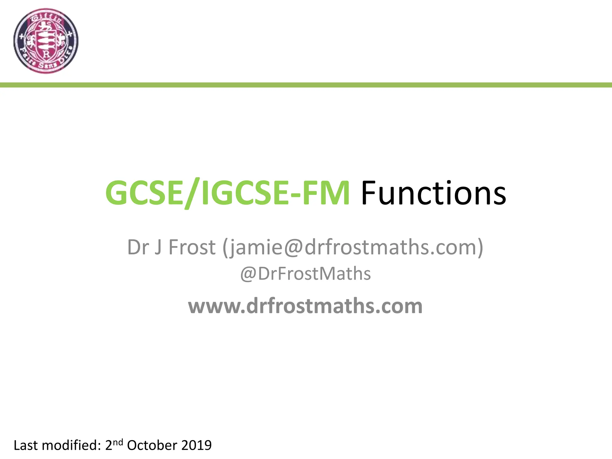 Functions ppt Dr Frost Maths Mixed questions | PPTX | Education