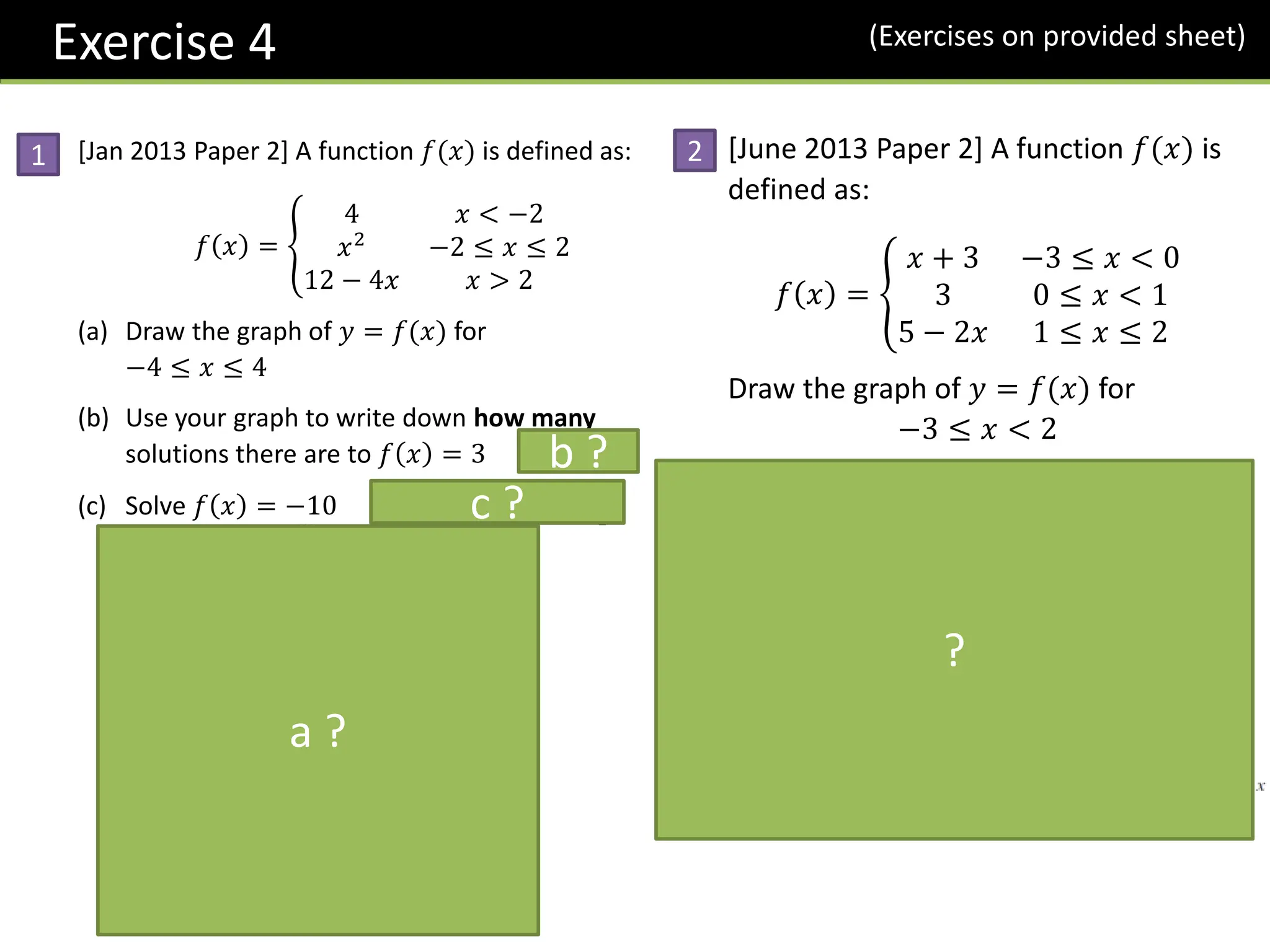 Functions ppt Dr Frost Maths Mixed questions | PPTX