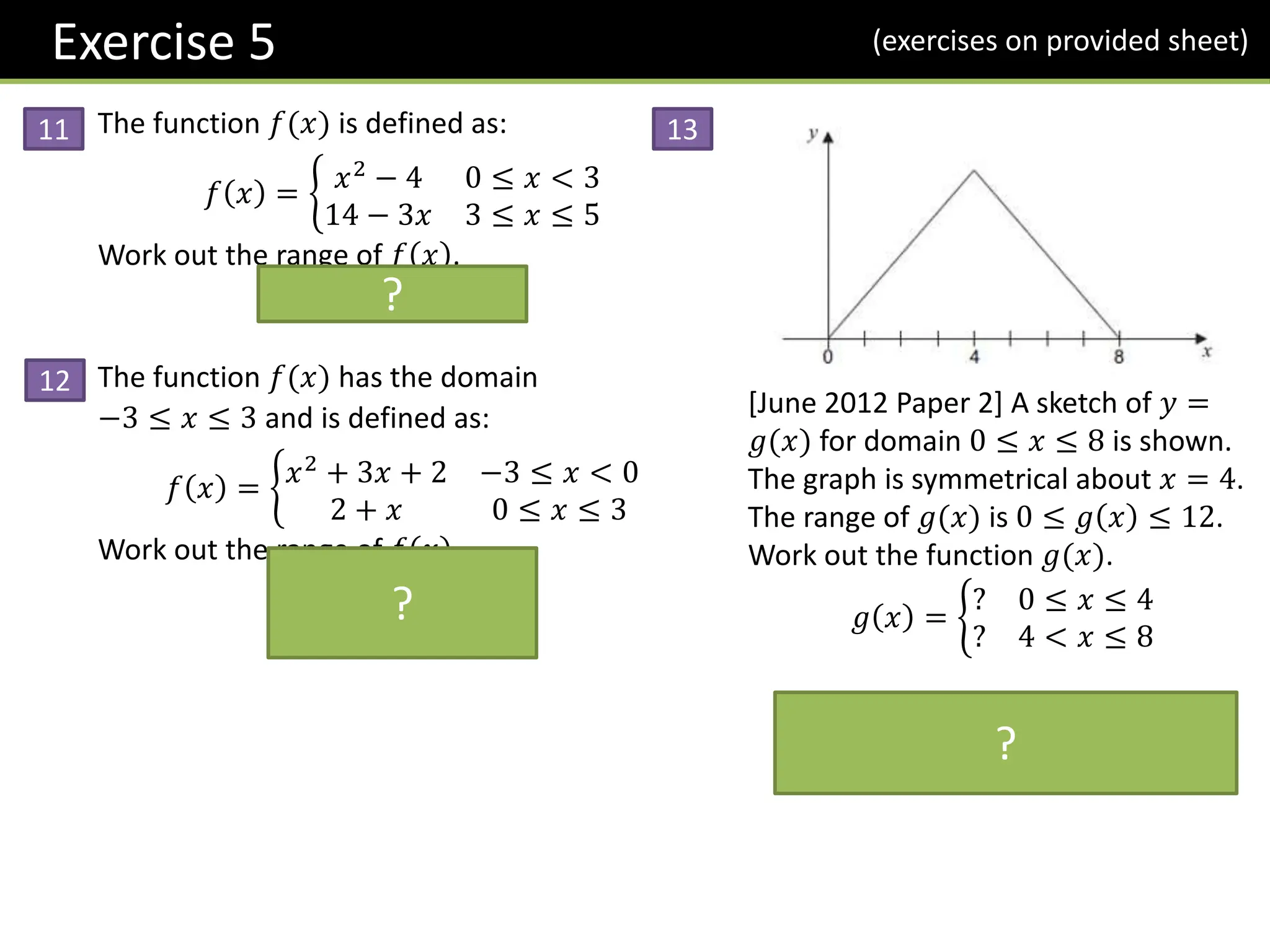 Functions ppt Dr Frost Maths Mixed questions | PPTX