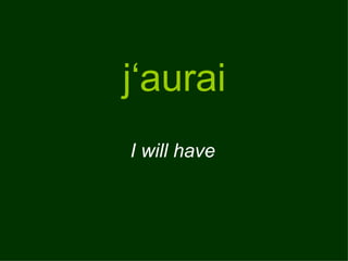 GCSE avoir conjugation revision | PPT