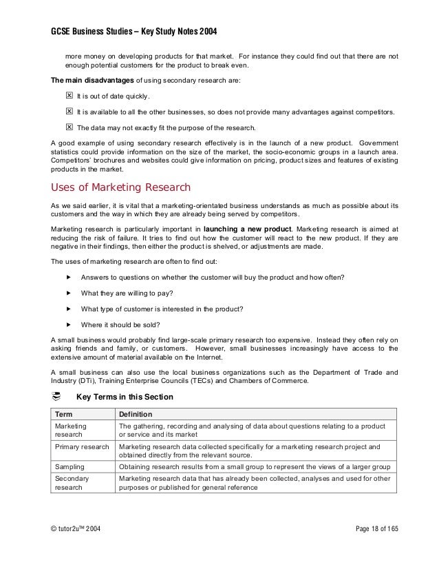 Business studies revision notes