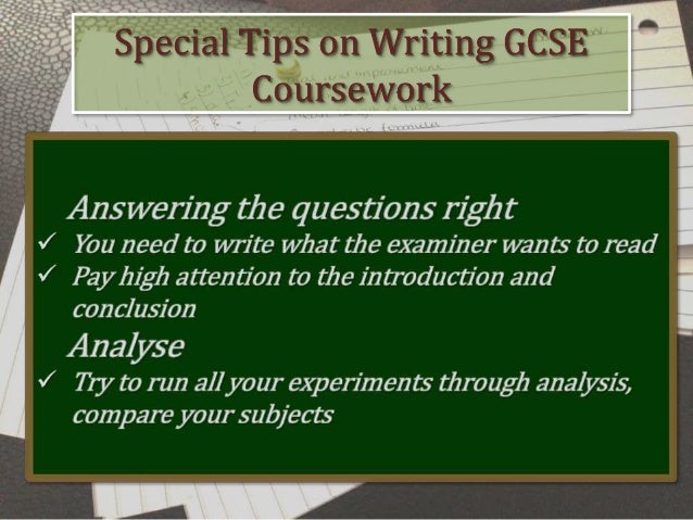 Gcse coursework help