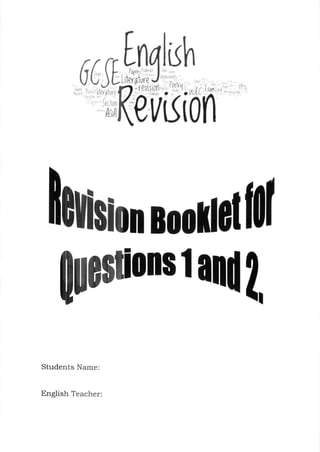 GCSE English Language Revision Q 1&2
