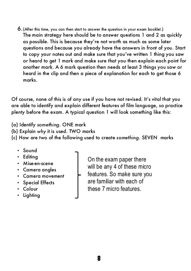 GCSE Film Studies revision guide for WJEC Paper 1