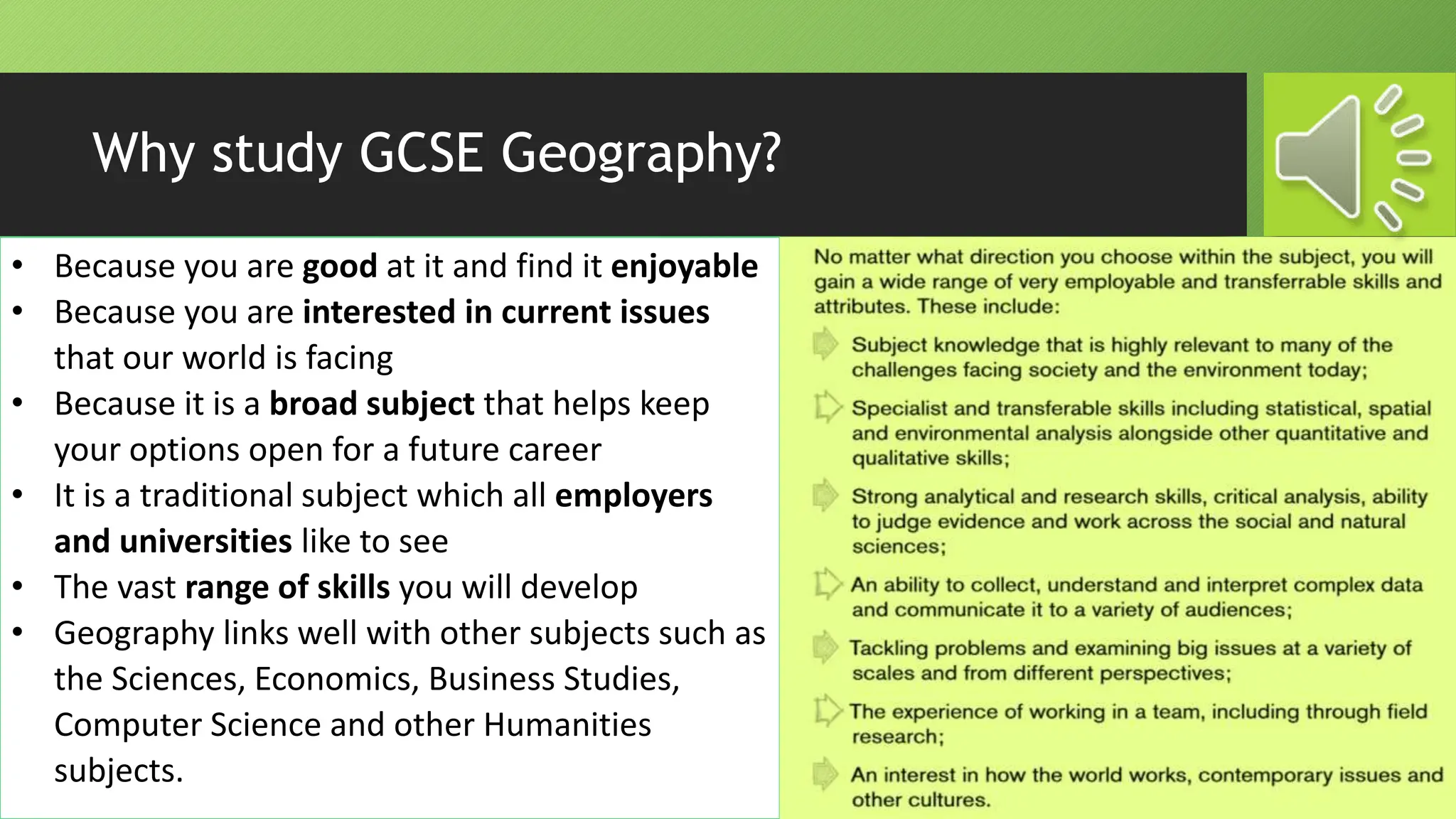 GCSE Geography - Year 9 Options Process 2024 | PPT