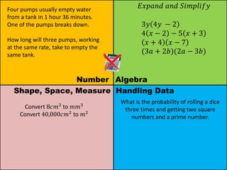 Gcse Linear Starters Higher