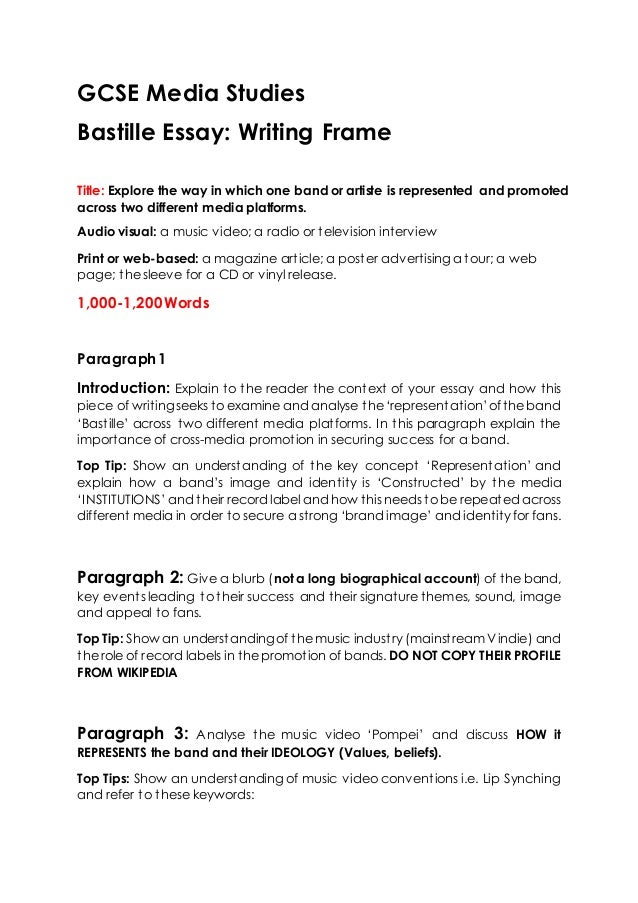 writing frame essay